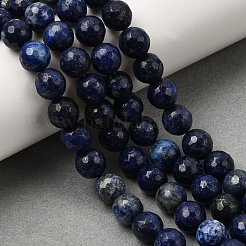 Нитки бусины из натурального ляписа-лазури&nbsp;G-D840-38-8mm