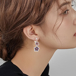 16 шт. 4-х цветная латунь с кубическим цирконием клипсы-конвертеры фурнитура&nbsp;KK-SP0002-48