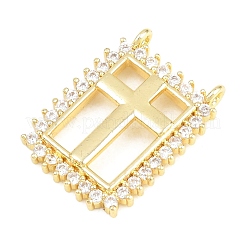 Pendentifs en laiton zircon cubique transparent&nbsp;KK-F938-32G-06