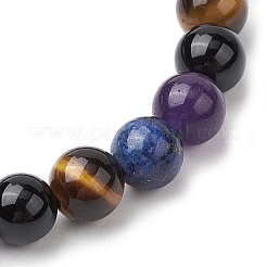 Браслеты из натуральных смешанных драгоценных камней с бусинами для женщин и мужчин&nbsp;BJEW-JB11550