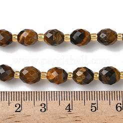 Природных тигровый глаз бисер нитей G-F809-A17-01