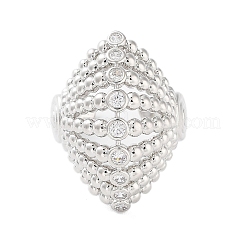 Кольца-манжеты из латуни с микропаве из кубического циркония RJEW-D025-11P