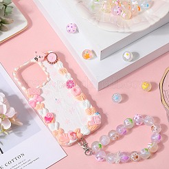 40шт 10 цвета прозрачные акриловые бусины&nbsp;OACR-SC0001-25