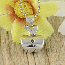 Яблоко реальная платина никелированная кубического циркония подвески ZIRC-R014-79