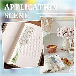 Kits de création de marque-pages DIY avec décorations en acrylique transparent et pompons en polyester&nbsp;DIY-SP0001-92B