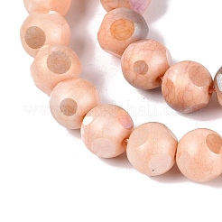Perles de verre opaque électroplaquées teintées à effet ombré&nbsp;EGLA-Q130-01A-18