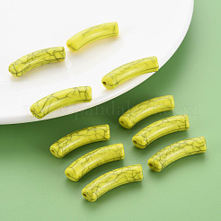 Непрозрачные акриловые бусины с краклеем&nbsp;MACR-S372-002N-001