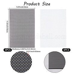 10 шт. 2-х цветные листы ПВХ пластика с отверстием AJEW-CP0009-03