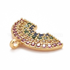 Реечное покрытие латунь микро паве разноцветные подвески из кубического циркония&nbsp;KK-M229-20G