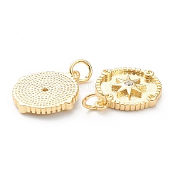 Латунные микропаве прозрачные подвески с фианитом ZIRC-P200-15A-G