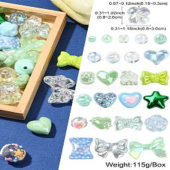 Акриловые бусины с уф-покрытием&nbsp;FIND-CJC0010-90B