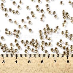 TOHOラウンドシードビーズ  日本製シードビーズ  （994)つの金箔で裏打ちされたabクリスタル  8/0  3mm  穴：1mm  約222PCS /ボトル  10 G /ボトル&nbsp;SEED-JPTR08-0994