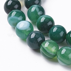 Chapelets de perles en agate à rayures naturelles/agates à bandes&nbsp;G-G582-6mm-58