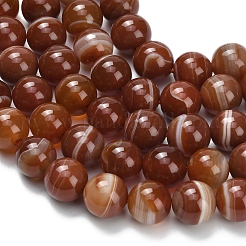 Натуральные полосатые агатовые бусы&nbsp;G-L642-B04-12mm