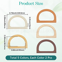 10шт. 5-х цветная деревянная ручка FIND-BBC0004-20