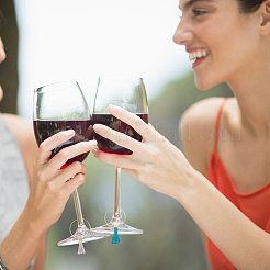 Наборы для самостоятельного изготовления подвесок для бокалов из полиэстера с кисточками&nbsp;DIY-CA0006-93