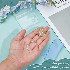 1 шт. 925 оправы для подвески из стерлингового серебра в форме кабошона&nbsp;STER-BC0003-66P