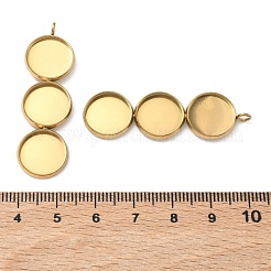 Оправы для подвесок из нержавеющей стали 304 в виде кабошонов&nbsp;STAS-K320-03A-G