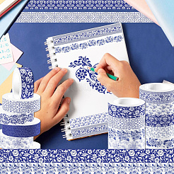 Selbstklebende Papierbänder mit Blumenmuster&nbsp;AJEW-WH20054-100