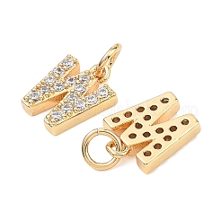 Pendentifs en laiton Shegrace avec micro-pavé de zircone cubique transparente&nbsp;XGRQ29692-394G-W