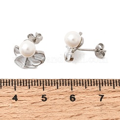 Boucles d'oreille en laiton émaillé&nbsp;KK-CBAB173-02E-P