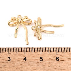 Латунные микропаве прозрачные подвески с фианитом&nbsp;KK-S389-02G