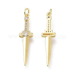 Латунные микропаве прозрачные подвески с фианитом&nbsp;X-ZIRC-I048-16G