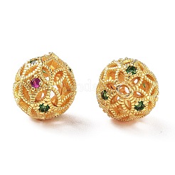 Стойки обшивки латунь кубического циркония бусы KK-S377-12G