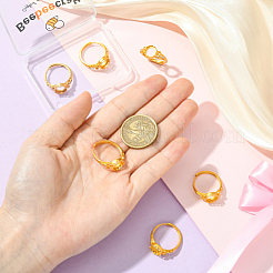 6шт регулируемые латунные кольца для пальцев компоненты KK-BBC0021-27
