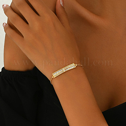 Браслеты-слайдеры с прозрачным кубическим цирконием из латуни с микропаве ZW5320