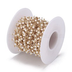 Латунь стекла ручной работы из бисера цепи&nbsp;CHC-F012-01B