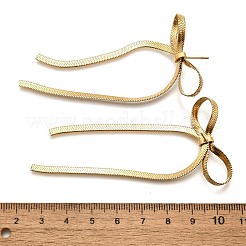 Boucles d'oreilles à tige en acier inoxydable 304 avec nœud papillon pour femmes&nbsp;EJEW-D104-04G