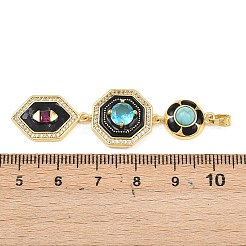 Латунные микро проложить кубического циркония большие кулоны&nbsp;LS-KK-K412-04