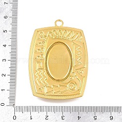 Anhänger aus Edelstahl 304 im Bohème-Stil mit großen Anhängern aus synthetischem Türkis&nbsp;STAS-G381-02G-07