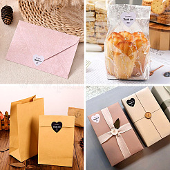 2 рулон 2-х цветных сердечек с наклейками в виде ролла со словами благодарности&nbsp;DIY-TA0013-57