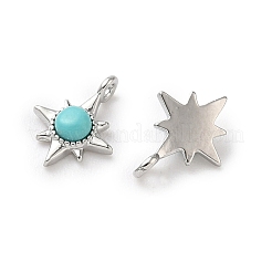 Подвески-звезды из синтетической бирюзы&nbsp;KK-L250-04P