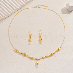 Комплекты из латунных биконусных серег и ожерелий для женщин DW6248