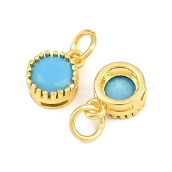 Charms in ottone zirconi a pavé di ottone&nbsp;CU-CBA3D67-02G