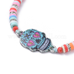 Регулируемые нейлоновые нити плетеные браслеты из бисера BJEW-JB05192-M