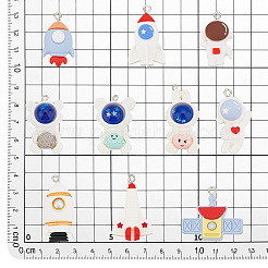 20 шт. 10 стиля подвески из непрозрачной смолы в космической тематике FIND-PH0006-16