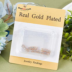 6 шт. латунные микрофибровые бусины из кубического циркония ZIRC-BBC0002-05