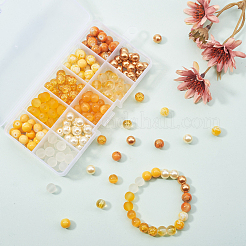 200шт 10 стилей стеклянных бусин GLAA-CJ0001-38