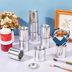 Жестяные банки из белой жести&nbsp;CON-WH0086-219