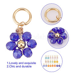 40шт 10 цвета подвески из гальванического стекла&nbsp;PALLOY-GO00014