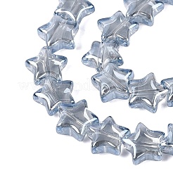 Galvanisieren transparente Glasperlen Stränge&nbsp;EGLA-N056-04A-A05