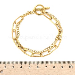 Многорядные браслеты из нержавеющей стали 304 BJEW-U023-05G