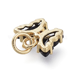 Кулон из латуни с прозрачным кубическим цирконием ZIRC-P079-B01-10