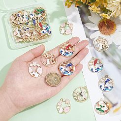 30 шт. 6 стильные подвески из эмалированного сплава с покрытием&nbsp;ENAM-NB0001-89