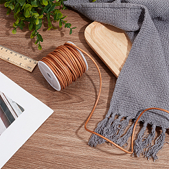 Круглый шнур из воловьей кожи длиной 20 метр.&nbsp;WL-WH0015-01C-01