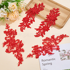 2 Paar 2 Farben Polyester Ornament Zubehör&nbsp;DIY-HY0001-99